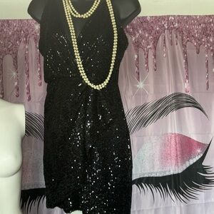NWOT Black sequin dress